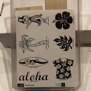 Stampin’ Up! DO THE HULA 2005 unmounted RETIRED